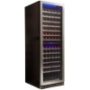 Шкаф холодильный для вина, 154бут. (452л), 1 дверь стекло, 14 полок, ножки, +5/+10С и +10/+18С, дин.охл., чёрный, встраиваемый
