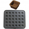 Форма для аппарата для тарталеток и вафель Cookmatic, 30 ячеек квадрат 34х34х19мм с гнут.краем