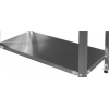 Полка сплошная для стола производственного,  800х200х35мм, нерж.сталь